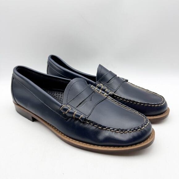 RE/DONE + GH Bass + Weejuns Mens Larson Loafer US 10 D Navy Leather Pull On NWOB main image 11